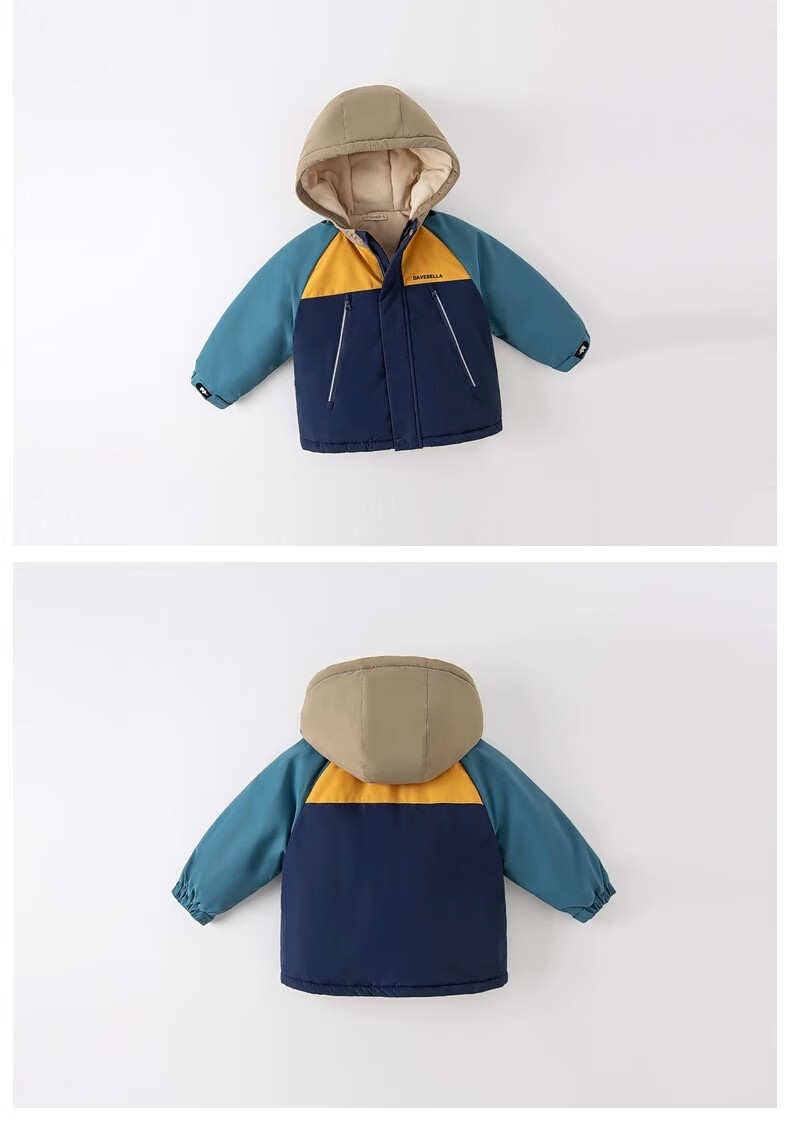DAVE & BELLA Kids Windproof Jacket Autumn Fleece Lined Outdoor Coat for Boys and Girls Toddler Baby Children's Clothing 20