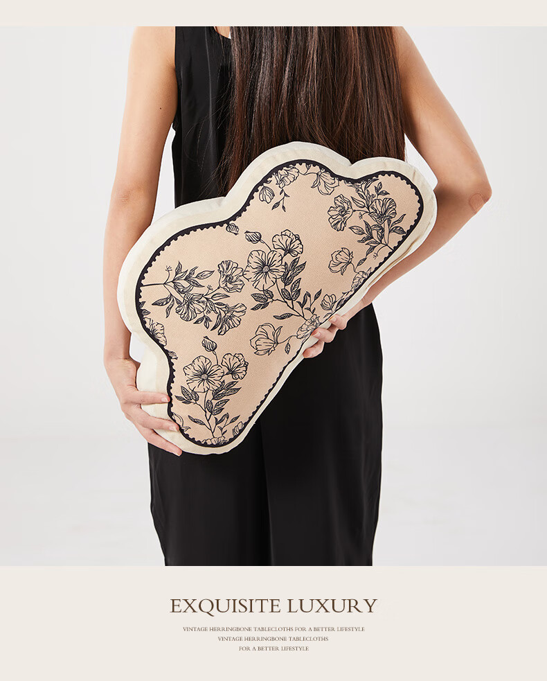 Fanyejia Dopamine Embroidered Pillow, Living Room Cushion, Bedside Backrest, Office And Car Seat Pillow, Sofa Lumbar Support with Pillow Core 9