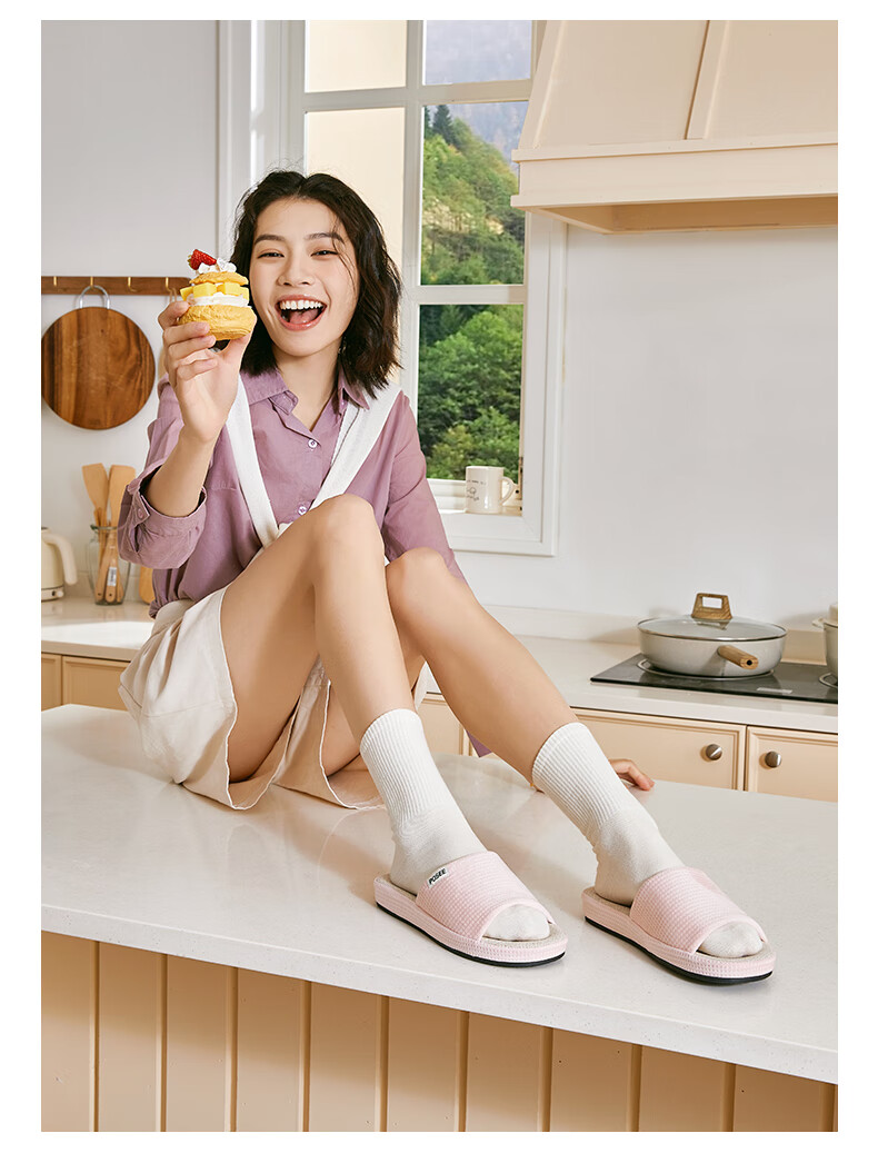 Poxi Waffle Slippers for Men And Women, Linen Sandals for Couples, Home Casual Breathable Sweat-Absorbing Floor Slippers 10