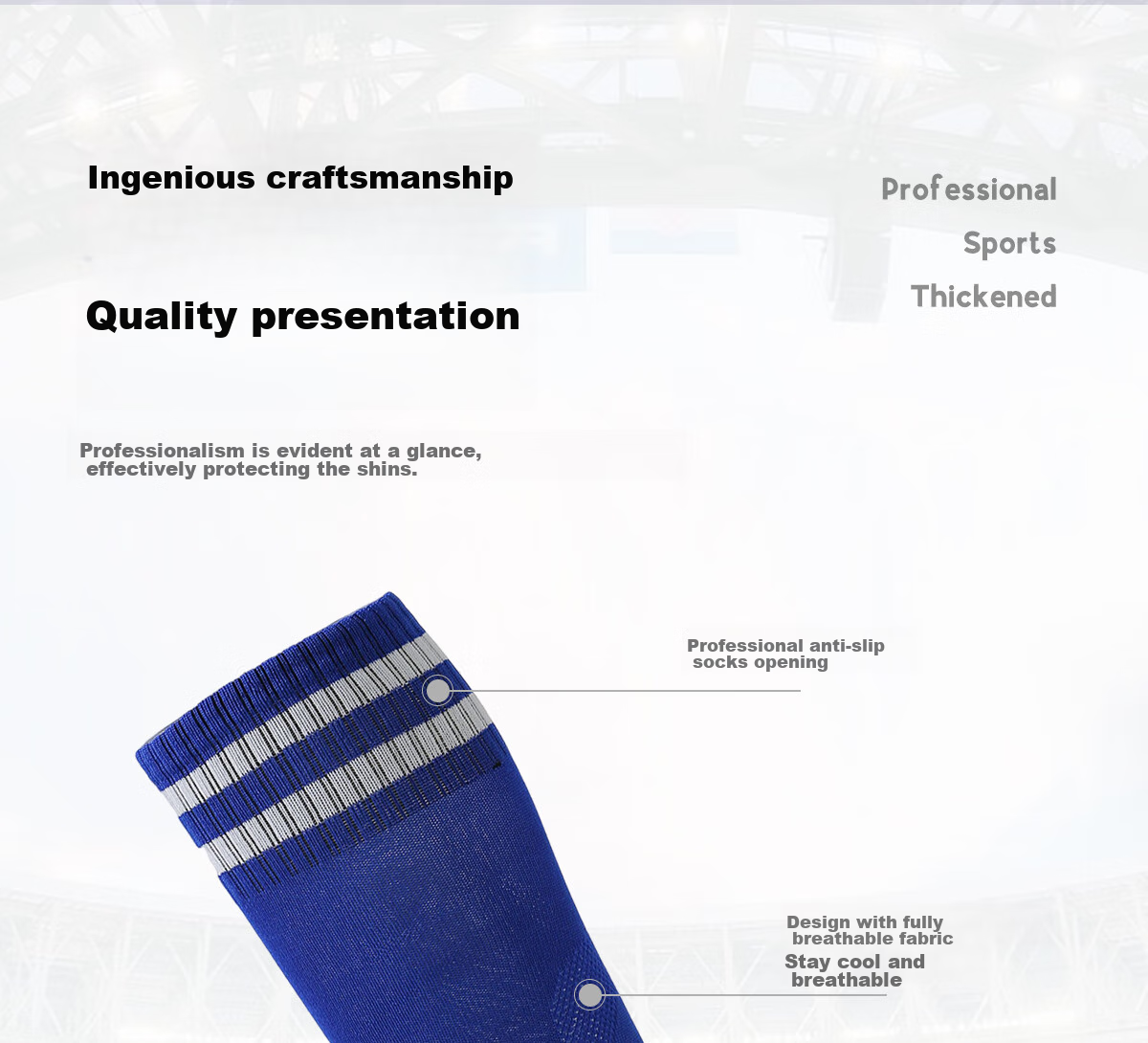 CASPIAN WOLF Soccer Socks, Long Over-Knee Socks for Men And Women, Non-Slip Children's Soccer Socks, Training Socks 8