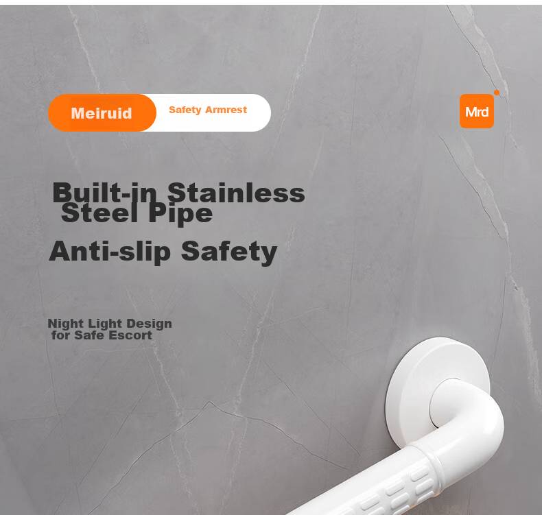 Meiruide Bathroom Handrail, Elderly Fall Prevention Assist Handle, Toilet Support Rail, Anti-Slip Handle for Hallway, 38cm 3