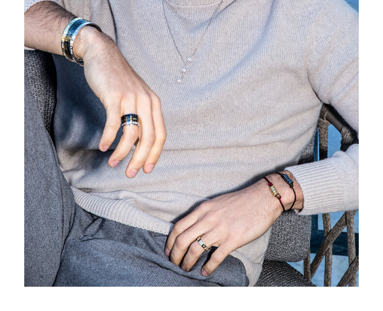 APM Monaco [Same As Lockex] SMILE Morse Code Ring Set, Gift for Girlfriend Or Boyfriend 7