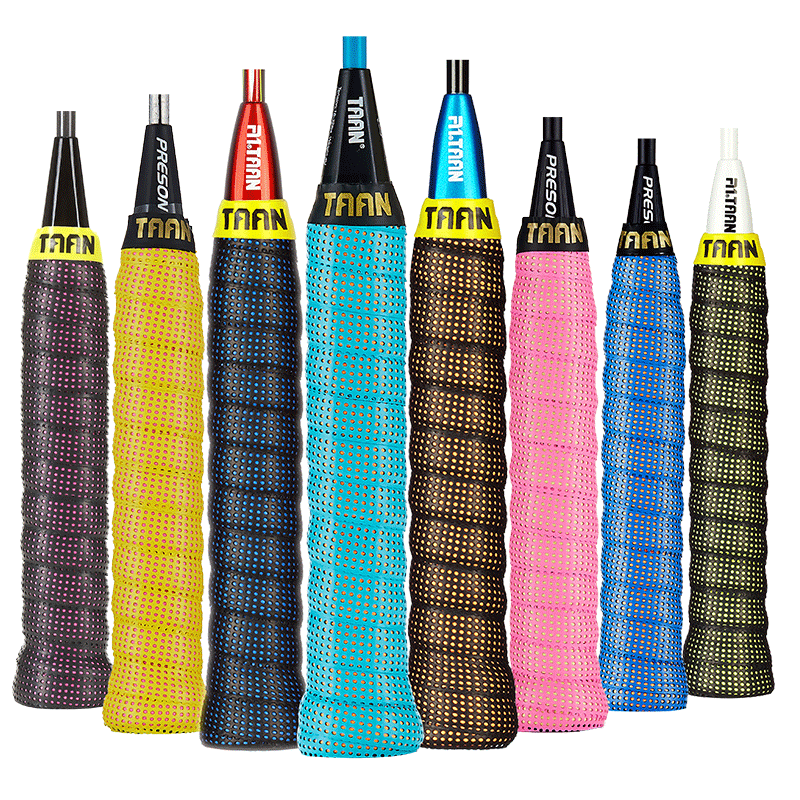 Taan Badminton Grip Double-Layer Sweat-Absorbing Band Patented Version, 3-Pack TW090 Yellow + Light Pink + Light Purple
