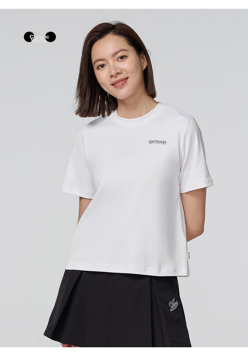 OUTDOOR PRODUCTS Women's Pure Cotton T-Shirt Spring Summer 2026 Breathable Couple Short Sleeve Light Spring Dopamine Rainbow T-Shirt OFTX422461 17