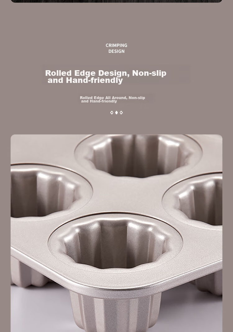 Xuechu Cake Mold, 6-Link Cup 3-Pattern Donut Mold, Butter Rice Cake Mold 6