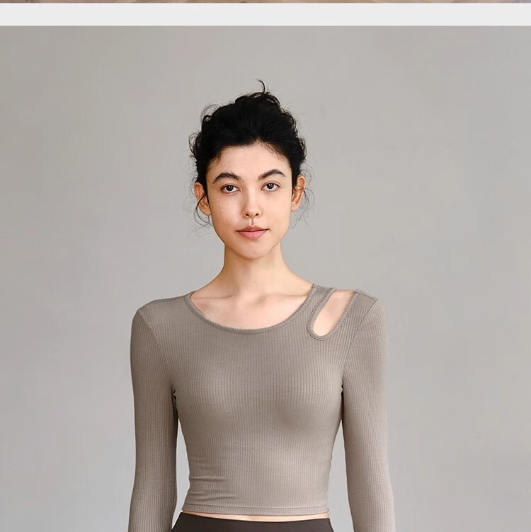 Gigt Sports Long-Sleeve T-Shirt Yoga Wear for Women, Autumn Fitness Training Top with Chest Pads, Pilates And Running Workout Shirt 31