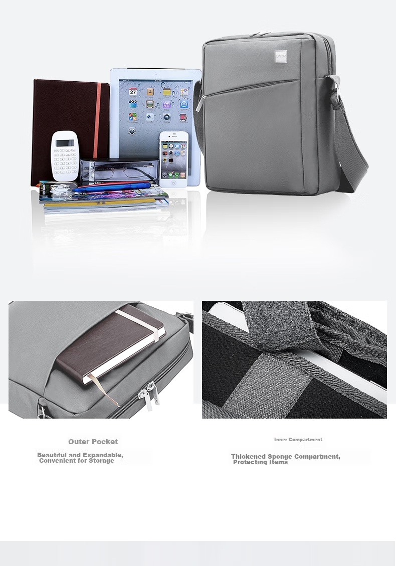 LEXON French LEXON Business Small Crossbody Bag, Casual Shoulder Bag, Apple IPAD Bag, Simple Style Men's Messenger Bag, Gift 4