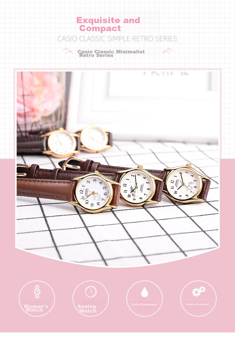CASIO Ladies Analog Series Watch, Commuter Waterproof Student Quartz Wristwatch, Gift for Girlfriend, LTP-1183A 20