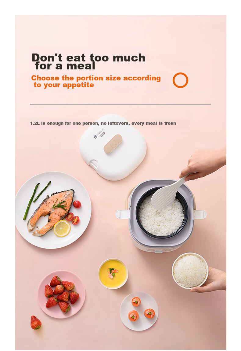 Joyoung [0 Coating] Rice Cooker, 1.6L Capacity for 1-2 People, Non-Coated, 5A Certified, Three-Stage Micro-Pressure Braising Technology, 316 Stainless Steel Inner Pot, 16N8 4