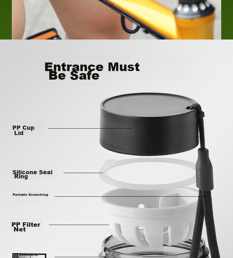 GiNT Men's Plastic Cup, Tritan Sports Water Bottle, Summer Tea Infuser, Portable with Separator, Simple Student Carry-On Cup 12