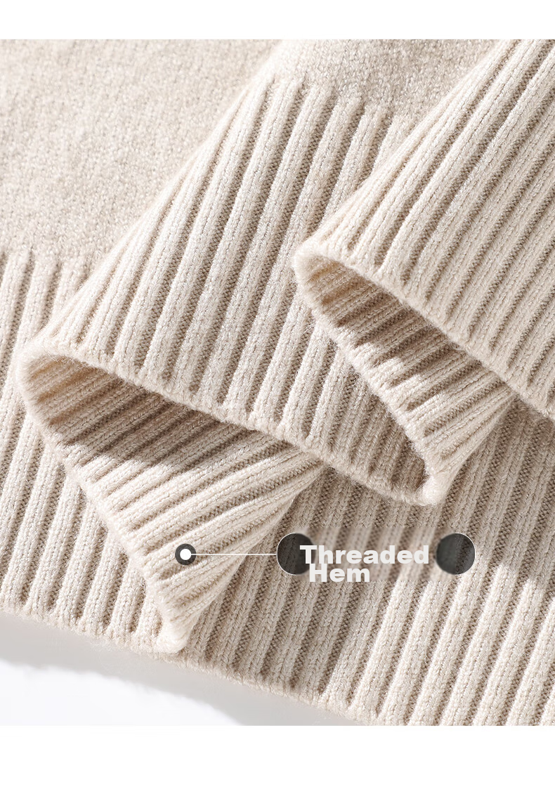 Warrior Round Neck Sweater for Men, Autumn And Winter Solid Color Warm Heavy Knit Pullover, Thick Inner Layer Base Shirt YD 17