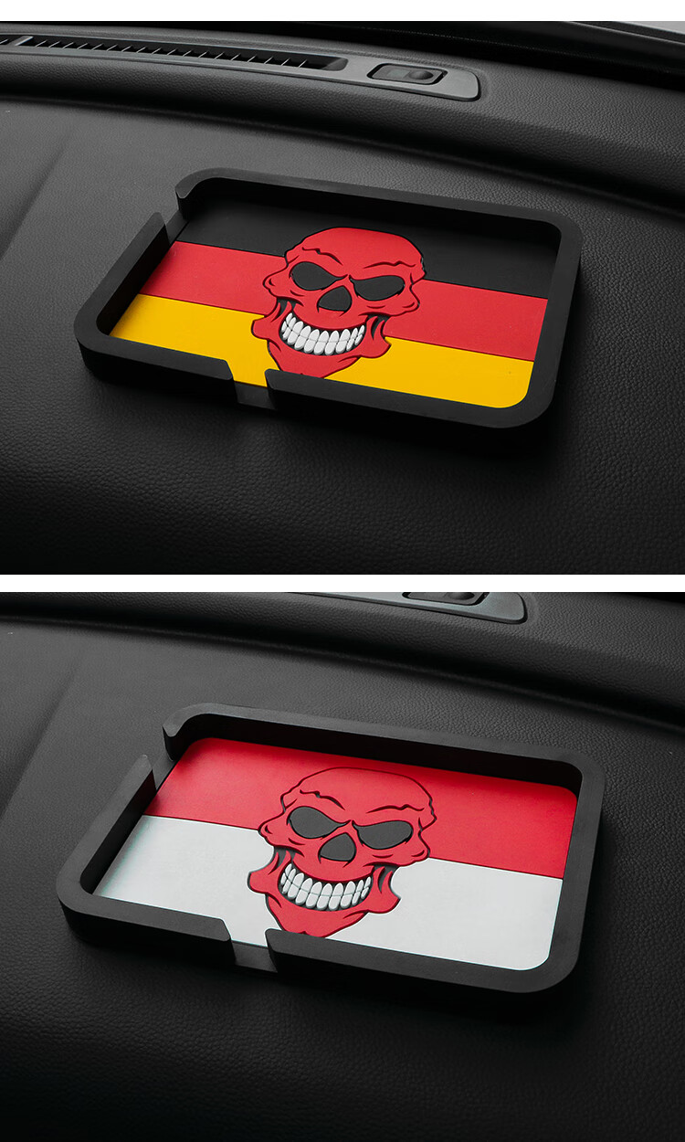 Dijialun Car Phone Holder, Center Console Anti-Slip Mat, In-Car Dashboard Navigation Mount Clip, German Flag 12