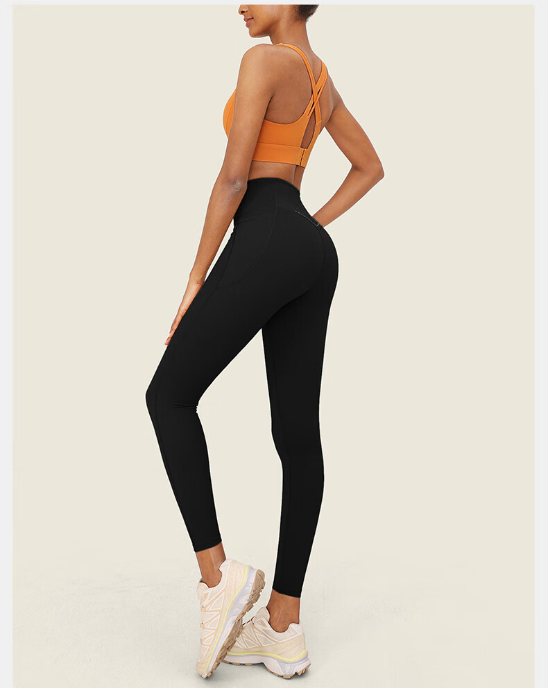 VFU No Embarrassment Line Xingqing Yoga Pants High-Waisted Butt-Lifting Outdoor Running Fitness Workout Pants, Black, XL 25