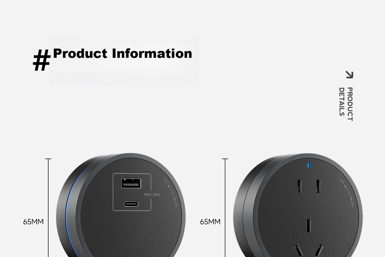 Shidun Track Socket, Surface-Mounted Movable Sliding Rail Socket, Dining Cabinet Kitchen No-Drilling Track Switch Socket, 50cm + 3 Five-Hole Sockets, Black Coffee Color 26
