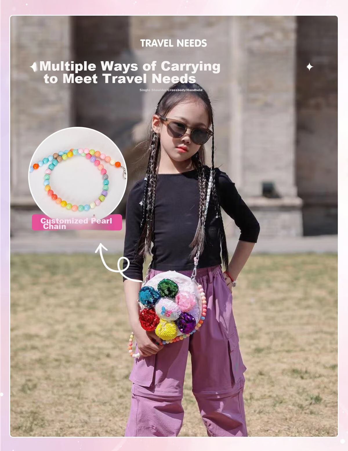 Liangpianhua Daju Cartoon Cute Shoulder Bag, Chain Crossbody Bag, Children's Birthday Toy Gift 3