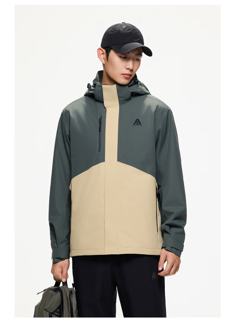 ANTA Water Shell Jacket | Dadi Zhike 3.0 Functional Three-In Jacket for Men, Windproof, Waterproof, Fleece-Lined, Two-Piece Set 51