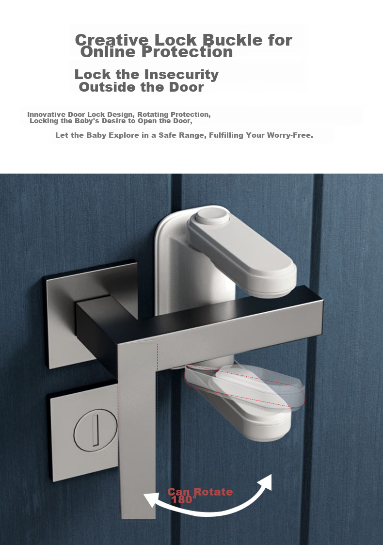 BFU Child Safety Lock, Anti-Theft Door Lock, Anti-Baby Door Opener, New Or Old Packaging Shipped Randomly 3