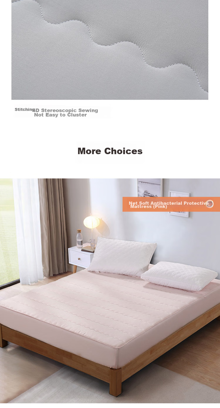 Fuanna Fitted Mattress Protector Double-Sided Washable Non-Slip Oversized 120x200cm Green 14