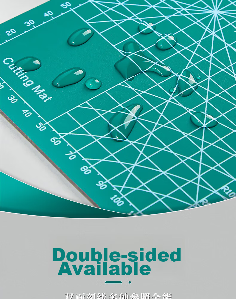 Sannianerban A3 Cutting Mat, PVC Material, Extra Large Size, Handmade Desktop Cutting Board, Fully Washable with Water, Student Paper Cutting Tool, Art And Engraving Board, Anti-Cut Pad, Mint Gree 12