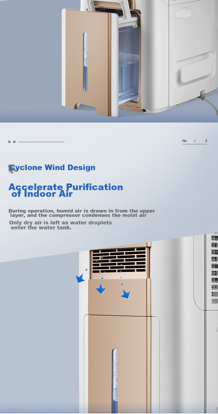 Deye Dehumidifier 60L/Day Home Basement Villa Clothes Drying Inverter Air Purifier Formaldehyde Removal V60Max 16