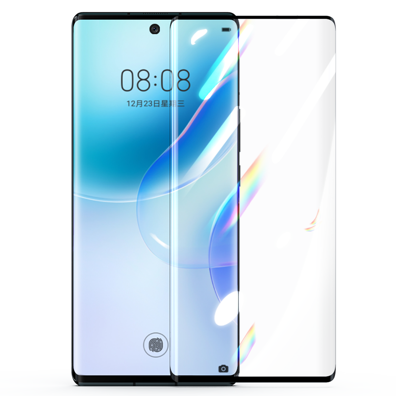 LLUNC Tempered Glass Screen Protector for Honor 50 And V40 Light Luxury Edition, Universal Protective Film, Curved Ultra-Thin Glass, High-Definition Full Screen Coverage, Shatterproof, Anti-Fingerprint, No White Edge, Protective Film