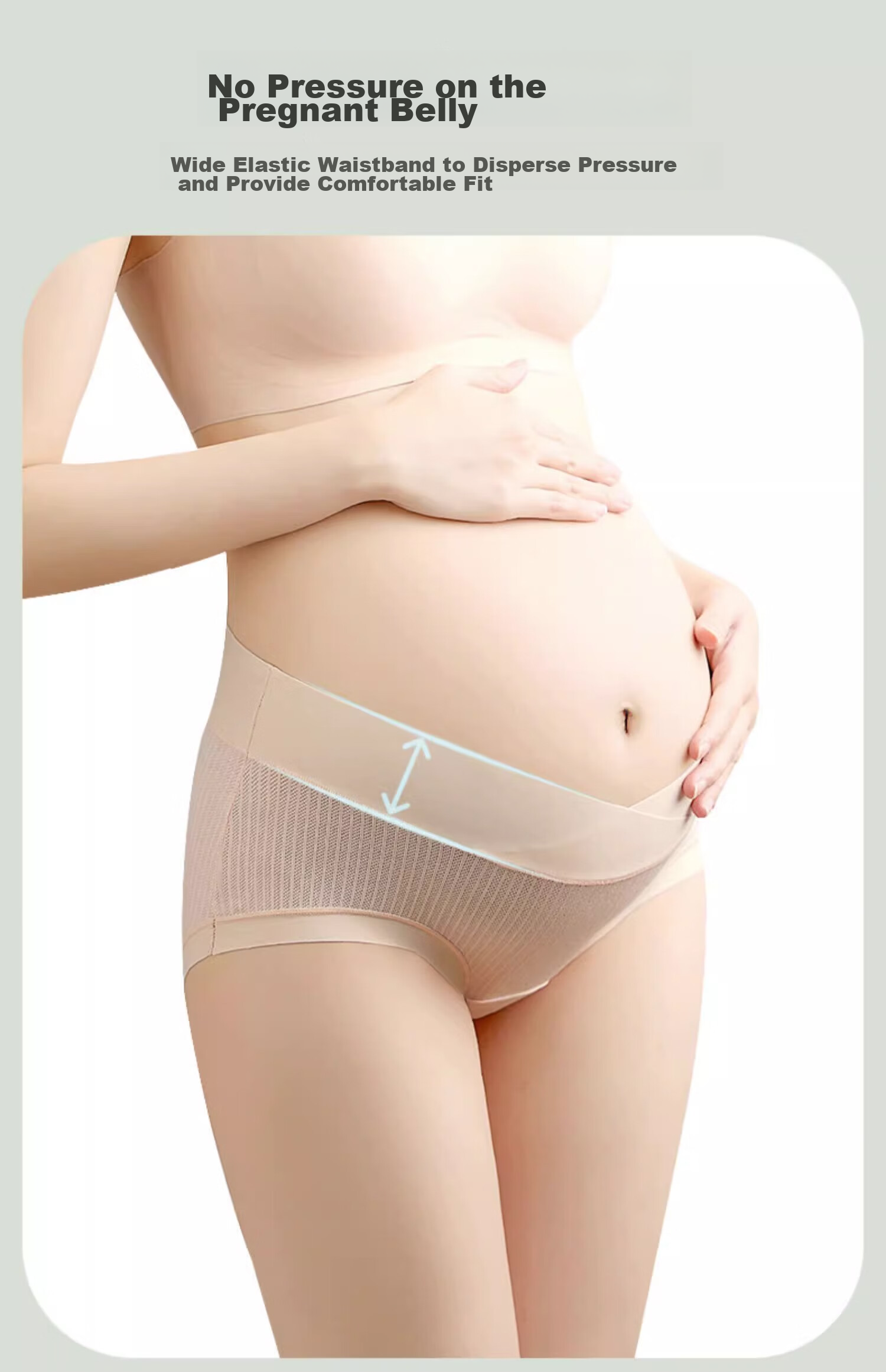 FENYE Maternity Underwear, Low-Rise Modal, for Late Pregnancy, Specialized Large Size Shorts, XXL 4