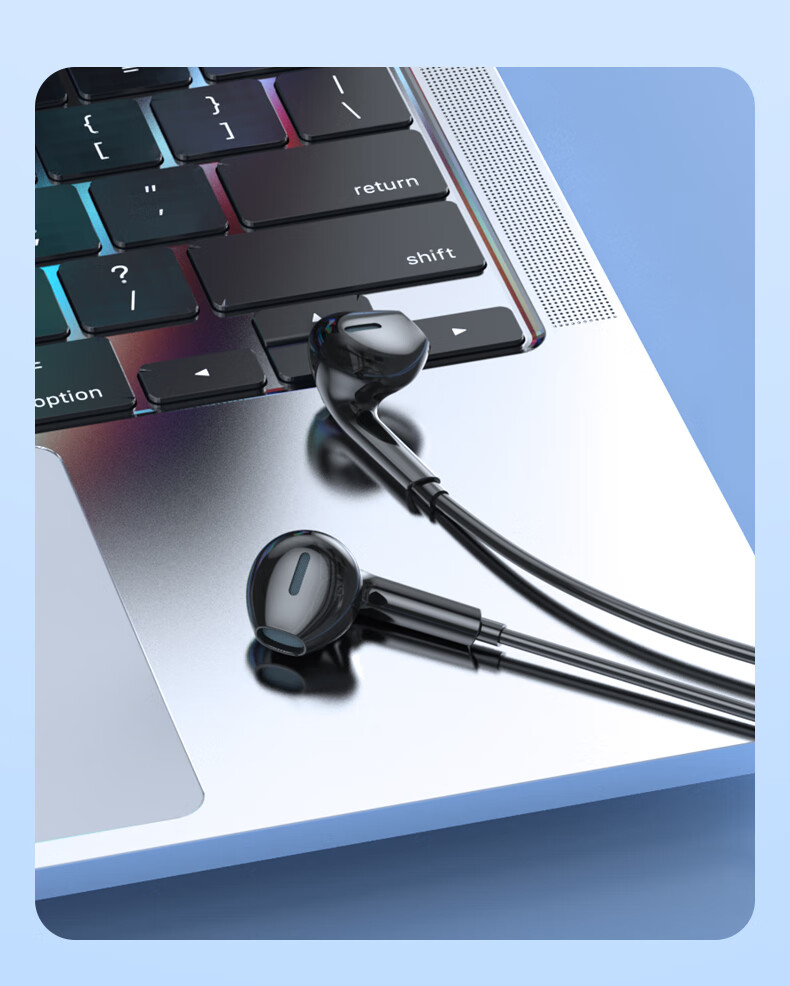 WITGOER [3-Meter Extended Cable] Wired In-Ear Computer Headset with Microphone, Two-In Desktop Laptop Gaming Headset, E-Sports Live Streaming Headphones, Dual-Plug Round Tip, Specialized for Desktop And Laptop 3