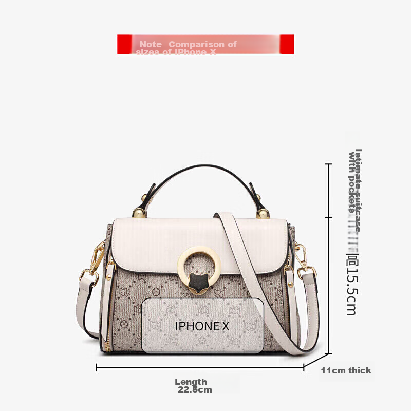 FOXER Women's Handbag, Large Capacity Shoulder Crossbody Bag, Tote Bag for Mothers, Light Luxury Valentine's Day Gift
