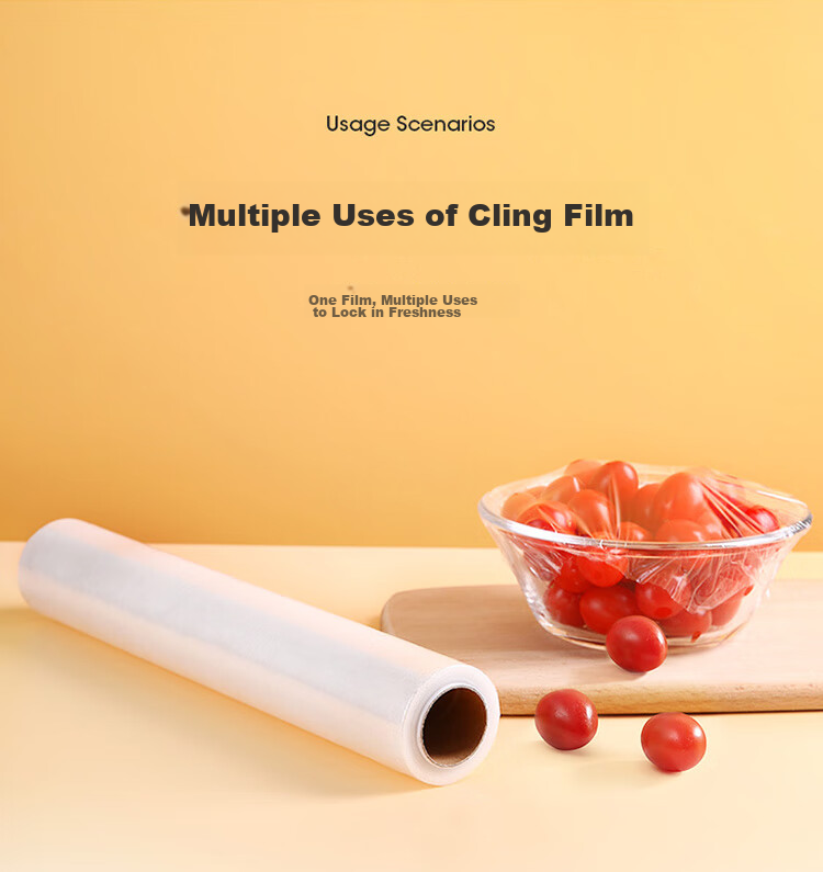 MARYYA Food-Grade Disposable Cling Film, Small Size, Perforated for Home Use, Heat-Resistant, Microwave-Safe, 20cm X 150m 12