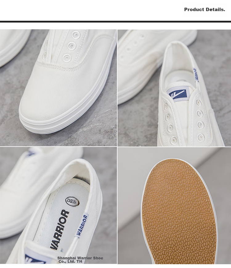 Warrior Canvas Shoes, Simple And Versatile White Sneakers for Men, Outdoor Breathable Thin Casual Shoes, WXY-A446T, White, Size 41 9
