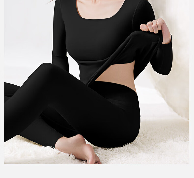 Modal Class A Seamless Brushed 10A Antibacterial Mite-Resistant Thermal Men's Fleece-Lined Thermal Underwear Set Autumn Shirt and Pants for Men 23
