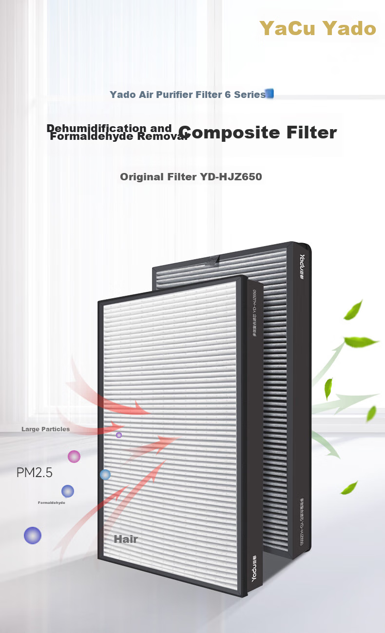 YADU Purifier Filter YD-HJZ500 Household Formaldehyde Removal, Bacteria Elimination, Secondary Smoke Odor Removal Four-Stage Multi-Effect Composite KJ455G-S4D Compatible [Accessory] 1