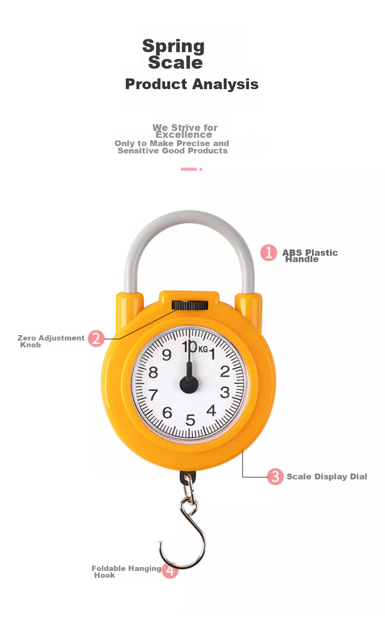 BJ Handheld Scale, Electronic Scale, Spring Hook Scale, Food Delivery Hanging Scale, Portable High-Precision Kitchen Scale, Luggage Scale 6