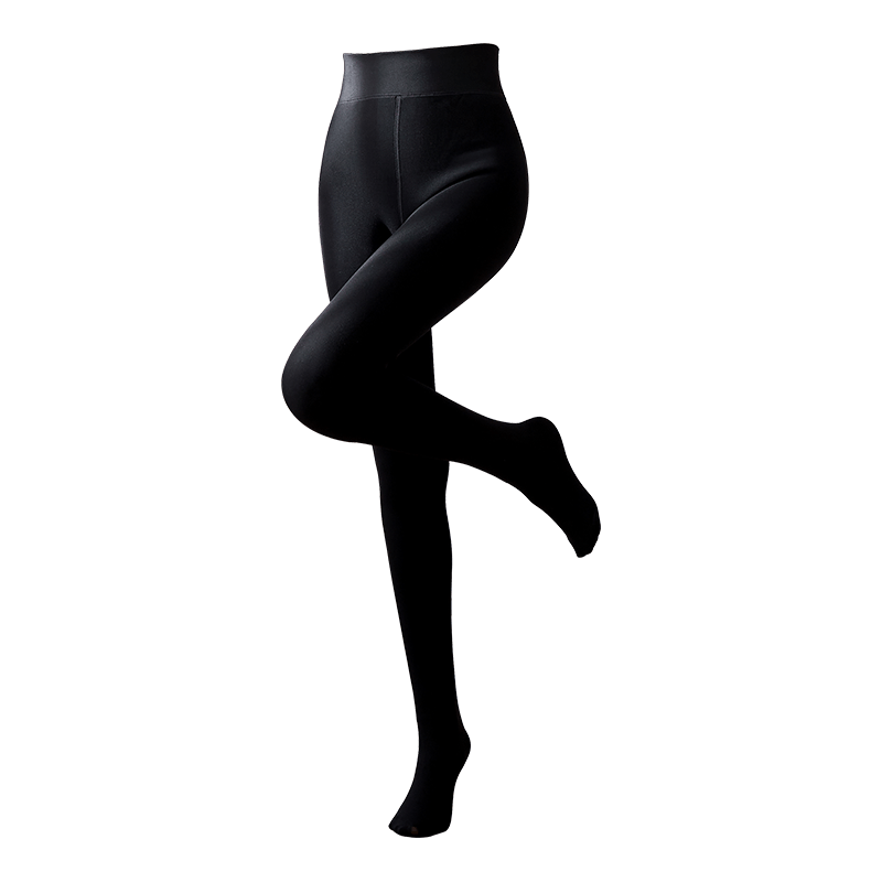 LangSha Leggings Socks, 1200D Autumn And Winter Silk Socks, Mini Fleece Thickened Pantyhose, 2-Pack, Black Coffee Each Pair, One Size Fits All