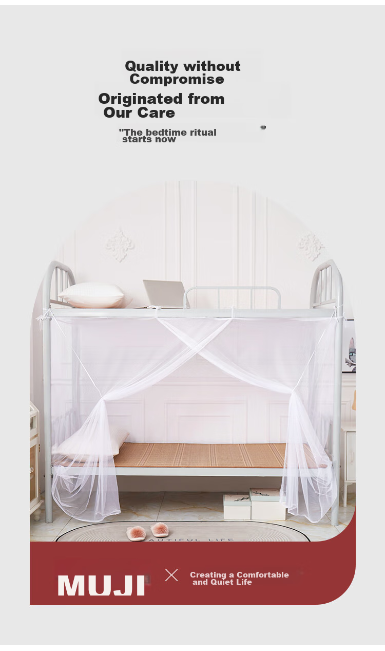 Wuyinliangpin Mosquito Net for Mothers, Babies, Children And Students, Bunk Bed Dormitory Single Double Door Mosquito Net with Dense Mesh, for 1.2-Meter Bed 3