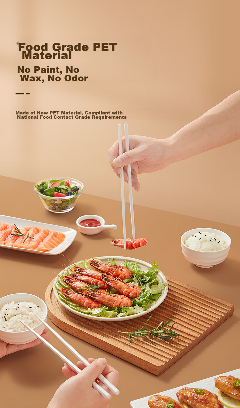 COOKER KING 316L Stainless Steel Chopsticks, Non-Slip, Mold-Resistant, Metal Chopsticks for Home Use, 10 Pairs, Dishwasher Safe 5