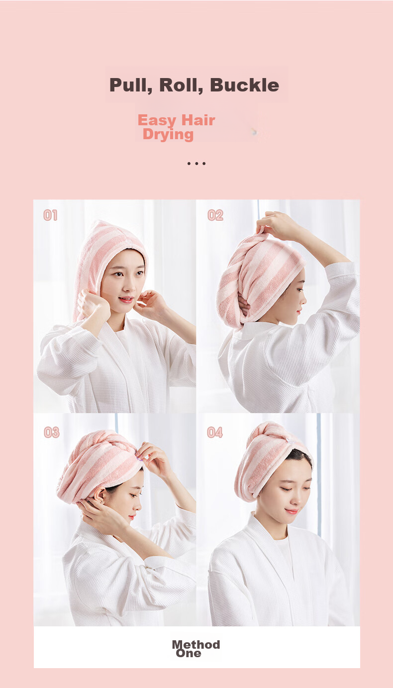 CHAHUA Hair Drying Cap for Women, Ultra-Soft And Highly Absorbent, Lint-Free, Thickened Shower Cap, Polyester Material, 1 Piece 9