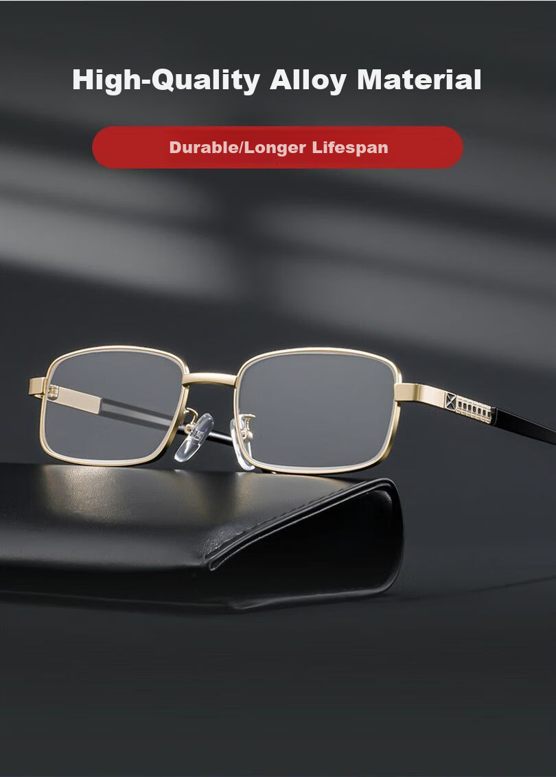 LESCA LUNETIER High-Quality Reading Glasses with Crystal Lenses for Middle-Aged And Elderly Men And Women, High-Definition Eyewear, Gold with Crystal Lens, 150 Degrees 9