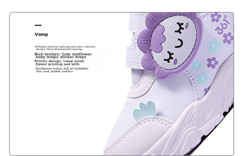 361° Children's Shoes, Toddler Walking Shoes for Spring, Boys And Girls Aged 1-3, Cartoon Baby Shoes, Black, Size 23 61