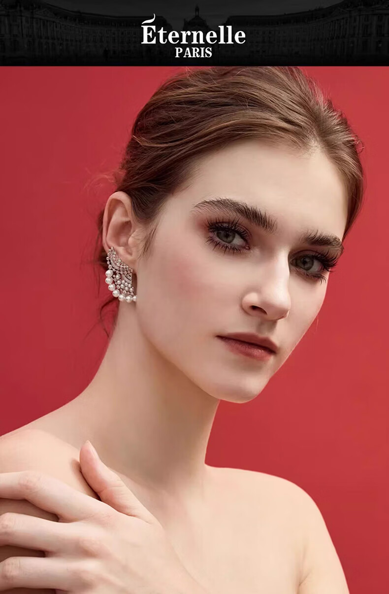 Eternelle French Original Design Earrings, High-End Exaggerated Unique Personality Light Luxury Elegant Earrings 1