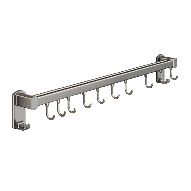 Yweel No-Drill Kitchen Hooks, Hanging Rods for Spatulas And Utensils, Wall-Mounted Storage Rack, Multifunctional Kitchen Organizer