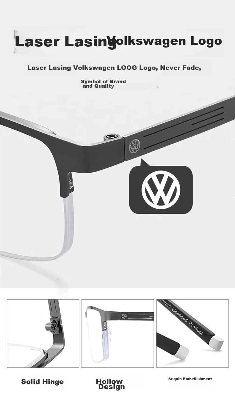 Volkswagen German, Volkswagen Reading Glasses for Men, High-Definition Anti-Blue Light Genuine Imported Eyeglasses W619-200 14