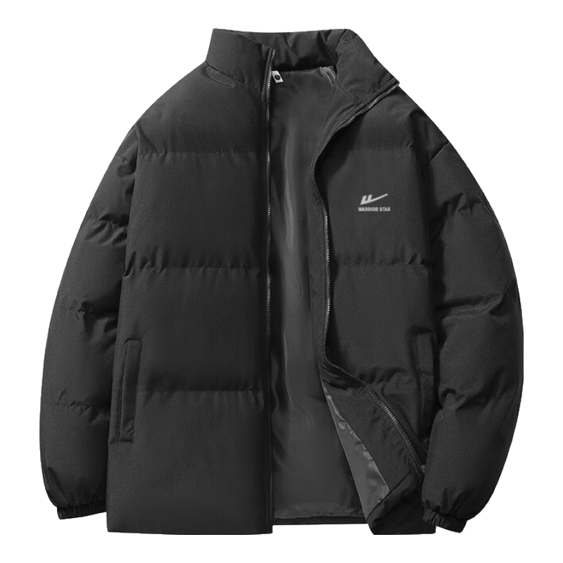 Warrior Cotton Jacket for Men, Winter Stand-Up Collar Thickened Warm Coat, Cold-Proof Outerwear, Trendy Versatile Puffer Jacket for Men 2881