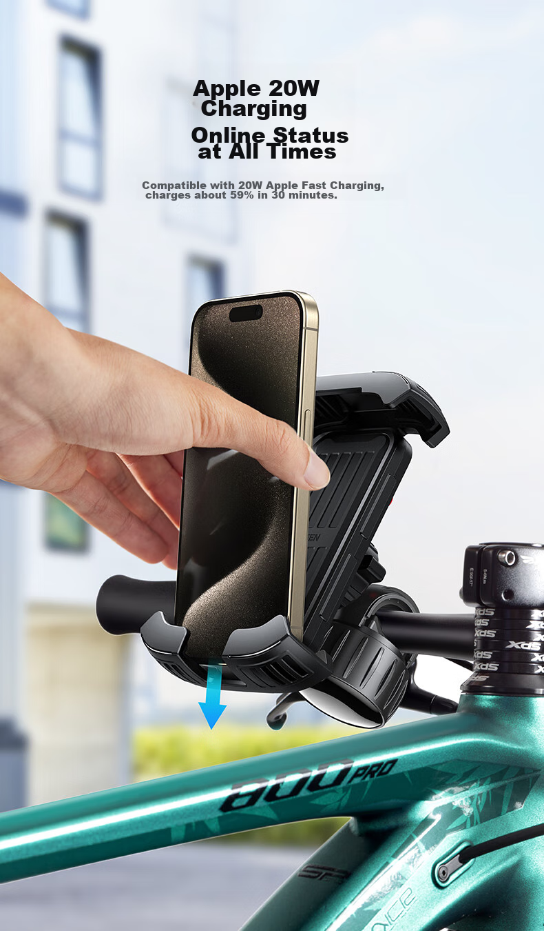 UGREEN Car Phone Holder, Electric Bike Magnetic Navigation Mount, Universal Multifunctional Holder for Bicycles And Food Delivery 4