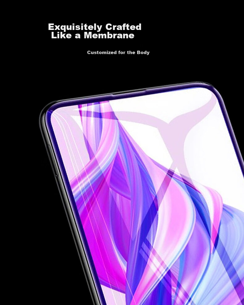 HotFire Full Screen Tempered Glass Film for Huawei P30, Full Screen Protective Film for Huawei P30, Non-Water-Cooled Full Glass Film, Black 8