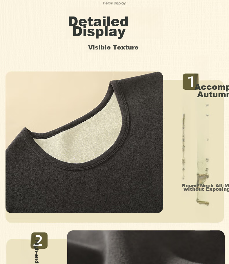 LangSha Thermal Underwear for Men, Fleece-Lined Thickened Top, Single Piece Autumn And Winter Inner Wear, Slim-Fit Cotton Sweater, Fleece-Lined Base Layer 14