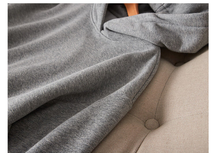 Dme [Hooded Commuter] Winter Fashion Fleece-Lined Drop Shoulder Long Sleeve Pocket Commuter Sweatshirt for Women, Linen Gray, M 15