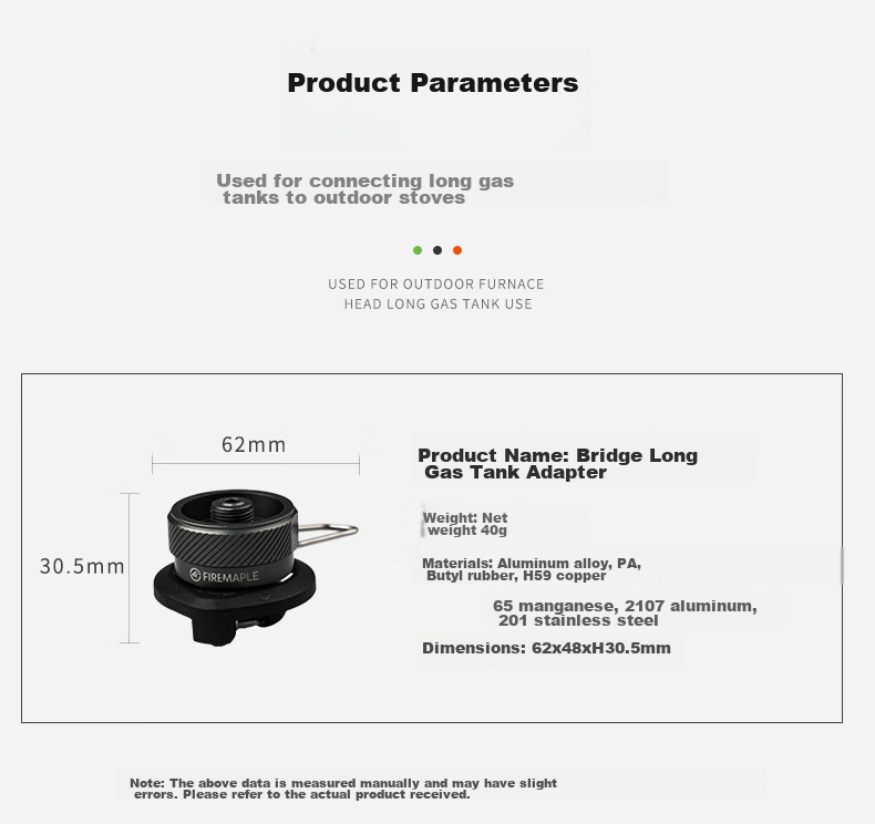 FIRE-MAPLE Outdoor Camping Cartridge Stove Long Gas Canister Adapter Converter with Stand, Long Gas Canister Adapter 2