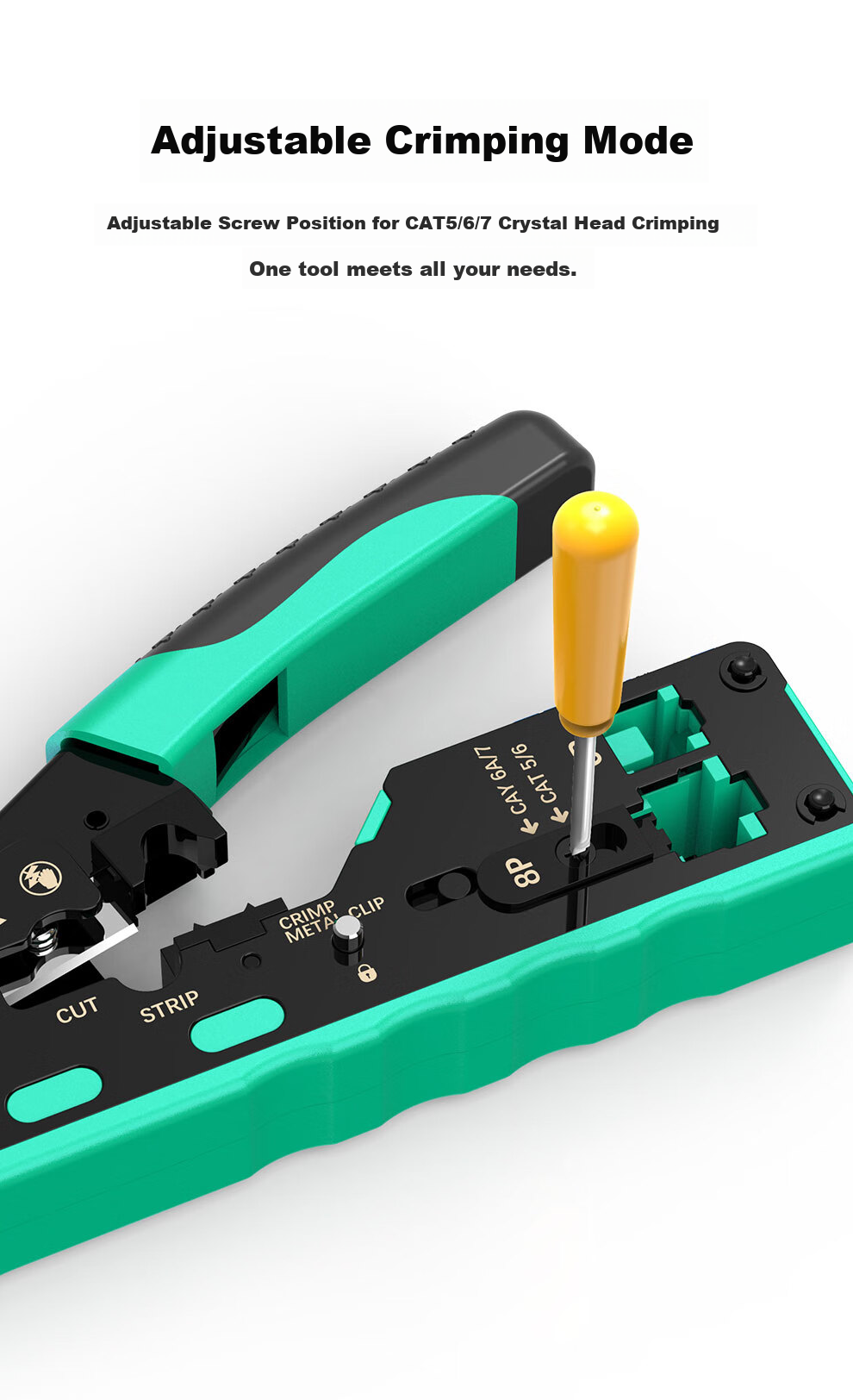 TIMON Multi-Functional Wire Stripper And Crimper, Suitable for Network Cable Patch Panels And Network Module Tools, Wire Stripping Tool, Small Yellow Knife, 1 Piece 7
