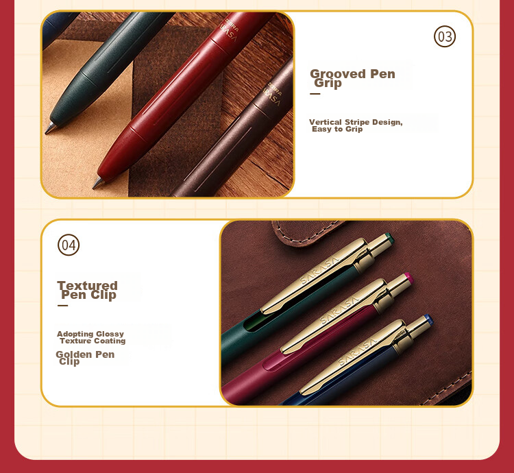 ZEBRA JJ57 Premium Pen Retro Series 0.5mm Retractable Gel Pen with Bullet Tip, Business Signing Pen, Office Pen JJ57 Dark Brown Single Pe 9